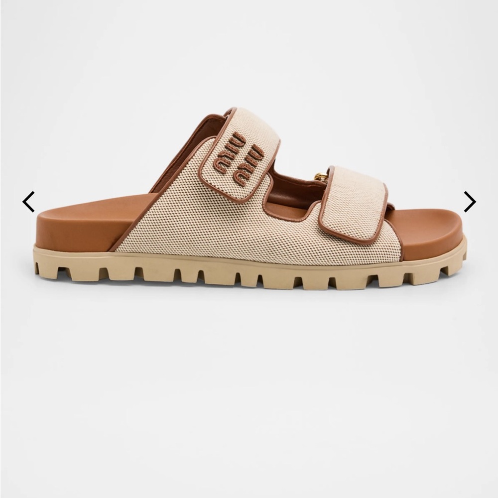 Miu Miu
Canvas Dual-Grip Comfort Sandals